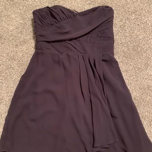 Express Charcoal Grey Strapless Dress